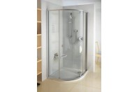 Pivot - Cabina dus semirotunda 80 Saten+Transp